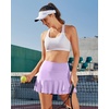 image:imageG4Free 1520 Tennis Skirts for Women Golf Skorts with Pockets High Waist Ruffle Athletic Skirt Inner ShortsLight Purple
