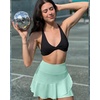 image:imageG4Free 1520 Tennis Skirts for Women Golf Skorts with Pockets High Waist Ruffle Athletic Skirt Inner ShortsMint