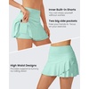 image:imageG4Free 1520 Tennis Skirts for Women Golf Skorts with Pockets High Waist Ruffle Athletic Skirt Inner ShortsMint