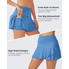 image:imageG4Free 1520 Tennis Skirts for Women Golf Skorts with Pockets High Waist Ruffle Athletic Skirt Inner ShortsMisty Blue