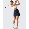 image:imageG4Free BareFeel 15 Golf Skirts for Women High Waisted A Line Casual Athletic Skorts Inner Shorts with PocketsDark Navy
