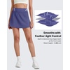 image:imageG4Free BareFeel 15 Golf Skirts for Women High Waisted A Line Casual Athletic Skorts Inner Shorts with PocketsDusky Purple
