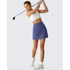 image:imageG4Free BareFeel 15 Golf Skirts for Women High Waisted A Line Casual Athletic Skorts Inner Shorts with PocketsDusky Purple
