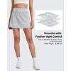 image:imageG4Free BareFeel 15 Golf Skirts for Women High Waisted A Line Casual Athletic Skorts Inner Shorts with PocketsGrey