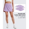 image:imageG4Free BareFeel 15 Golf Skirts for Women High Waisted A Line Casual Athletic Skorts Inner Shorts with PocketsLight Purple
