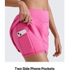 image:imageG4Free BareFeel 15 Golf Skirts for Women High Waisted A Line Casual Athletic Skorts Inner Shorts with PocketsRose Pink