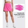 image:imageG4Free BareFeel 15 Golf Skirts for Women High Waisted A Line Casual Athletic Skorts Inner Shorts with PocketsRose Pink