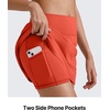 image:imageG4Free BareFeel 15 Golf Skirts for Women High Waisted A Line Casual Athletic Skorts Inner Shorts with PocketsRust Orange