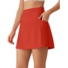 image:imageG4Free BareFeel 15 Golf Skirts for Women High Waisted A Line Casual Athletic Skorts Inner Shorts with PocketsRust Orange