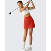 image:imageG4Free BareFeel 15 Golf Skirts for Women High Waisted A Line Casual Athletic Skorts Inner Shorts with PocketsRust Orange