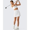 image:imageG4Free BareFeel 15 Golf Skirts for Women High Waisted A Line Casual Athletic Skorts Inner Shorts with PocketsWhite