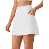 image:imageG4Free BareFeel 15 Golf Skirts for Women High Waisted A Line Casual Athletic Skorts Inner Shorts with PocketsWhite
