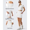 image:imageG4Free BareFeel 15 Golf Skirts for Women High Waisted A Line Casual Athletic Skorts Inner Shorts with PocketsWhite