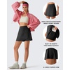 image:imageG4Free BareFeel Wrap Tennis Skirts for Women  15 High Stretch A Line Golf Skort Casual Summer Builtin Shorts with PocketsBlack