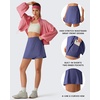 image:imageG4Free BareFeel Wrap Tennis Skirts for Women  15 High Stretch A Line Golf Skort Casual Summer Builtin Shorts with PocketsDusky Purple