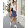 image:imageG4Free BareFeel Wrap Tennis Skirts for Women  15 High Stretch A Line Golf Skort Casual Summer Builtin Shorts with PocketsDusky Purple