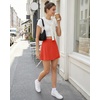 image:imageG4Free BareFeel Wrap Tennis Skirts for Women  15 High Stretch A Line Golf Skort Casual Summer Builtin Shorts with PocketsRust Orange