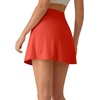 image:imageG4Free BareFeel Wrap Tennis Skirts for Women  15 High Stretch A Line Golf Skort Casual Summer Builtin Shorts with PocketsRust Orange