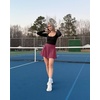image:imageG4Free High Waisted Tennis Skirts for Women 15 Pleated Flowy Athletic Skorts Summer Casual Inner Shorts with 4 PocketsDark Burgundy