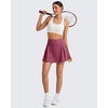 image:imageG4Free High Waisted Tennis Skirts for Women 15 Pleated Flowy Athletic Skorts Summer Casual Inner Shorts with 4 PocketsDark Burgundy
