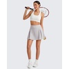 image:imageG4Free High Waisted Tennis Skirts for Women 15 Pleated Flowy Athletic Skorts Summer Casual Inner Shorts with 4 PocketsGrey