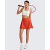 image:imageG4Free High Waisted Tennis Skirts for Women 15 Pleated Flowy Athletic Skorts Summer Casual Inner Shorts with 4 PocketsRust Orange