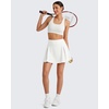image:imageG4Free High Waisted Tennis Skirts for Women 15 Pleated Flowy Athletic Skorts Summer Casual Inner Shorts with 4 PocketsWhite