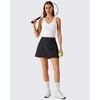 image:imageG4Free Lightweight Tennis Skirts for Women  15 Athletic Yoga Waist Skirt Casual Golf Skorts Inner Shorts with 2 PocketsBlack