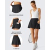 image:imageG4Free Lightweight Tennis Skirts for Women  15 Athletic Yoga Waist Skirt Casual Golf Skorts Inner Shorts with 2 PocketsBlack