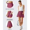 image:imageG4Free Lightweight Tennis Skirts for Women  15 Athletic Yoga Waist Skirt Casual Golf Skorts Inner Shorts with 2 PocketsDark Burgundy