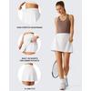 image:imageG4Free Lightweight Tennis Skirts for Women  15 Athletic Yoga Waist Skirt Casual Golf Skorts Inner Shorts with 2 PocketsWhite