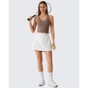 image:imageG4Free Lightweight Tennis Skirts for Women  15 Athletic Yoga Waist Skirt Casual Golf Skorts Inner Shorts with 2 PocketsWhite
