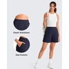 image:imageG4Free Waffle Knit Casual Shorts for Women 4  High Waisted Summer Soft Athletic Shorts with PocketsRoyal Blue