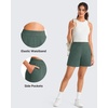 image:imageG4Free Waffle Knit Casual Shorts for Women 4  High Waisted Summer Soft Athletic Shorts with PocketsSage Green