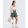 image:imageG4Free Waffle Knit Casual Shorts for Women 4  High Waisted Summer Soft Athletic Shorts with PocketsSage Green