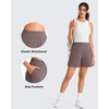 image:imageG4Free Waffle Knit Casual Shorts for Women 4  High Waisted Summer Soft Athletic Shorts with PocketsTaupe
