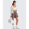 image:imageG4Free Waffle Knit Casual Shorts for Women 4  High Waisted Summer Soft Athletic Shorts with PocketsTaupe