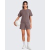 image:imageG4Free Waffle Knit Casual Shorts for Women 4  High Waisted Summer Soft Athletic Shorts with PocketsTaupe
