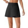 image:imageG4Free BareFeel Wrap Tennis Skirts for Women  15 High Stretch A Line Golf Skort Casual Summer Builtin Shorts with PocketsBlack