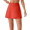 image:imageG4Free BareFeel Wrap Tennis Skirts for Women  15 High Stretch A Line Golf Skort Casual Summer Builtin Shorts with PocketsRust Orange
