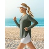 image:imageG4Free Lightbreeze Womens UPF 50 Long Sleeve Workout Tops Quick Dry UV Sun Shirt Running Gym Hiking Yoga Casual LightweightGray Olive