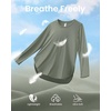image:imageG4Free Lightbreeze Womens UPF 50 Long Sleeve Workout Tops Quick Dry UV Sun Shirt Running Gym Hiking Yoga Casual LightweightGray Olive