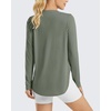 image:imageG4Free Lightbreeze Womens UPF 50 Long Sleeve Workout Tops Quick Dry UV Sun Shirt Running Gym Hiking Yoga Casual LightweightGray Olive