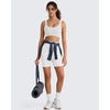 image:imageG4Free Ribbed Crewneck Sports Bras Padded for Women  Racerback Crop Tank Tops Workout Yoga Medium ImpactWhite