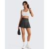 image:imageG4Free Ribbed Crewneck Sports Bras Padded for Women  Racerback Crop Tank Tops Workout Yoga Medium ImpactWhite