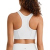 image:imageG4Free Ribbed Crewneck Sports Bras Padded for Women  Racerback Crop Tank Tops Workout Yoga Medium ImpactWhite