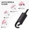 image:imageG4Free 433 Inch Travel Umbrella with Ring Carabiner Handle Automatic Open UV Protection Lightweight Compact Rain amp Sun Umbrella for Backpack Car CommutingPink