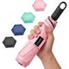 image:imageG4Free 433 Inch Travel Umbrella with Ring Carabiner Handle Automatic Open UV Protection Lightweight Compact Rain amp Sun Umbrella for Backpack Car CommutingPink