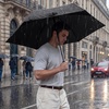 image:imageG4Free 433 Inch Travel Umbrella with Ring Carabiner Handle Automatic Open UV Protection Lightweight Compact Rain amp Sun Umbrella for Backpack Car CommutingBlack
