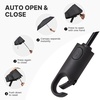 image:imageG4Free 433 Inch Travel Umbrella with Ring Carabiner Handle Automatic Open UV Protection Lightweight Compact Rain amp Sun Umbrella for Backpack Car CommutingBlack